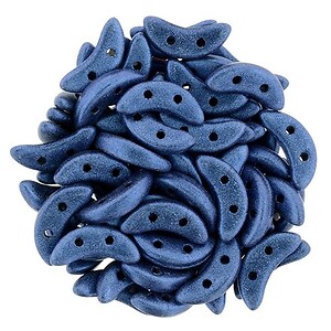 Margele CzechMates CRESCENT 3x10mm - Metallic Suede - Blue