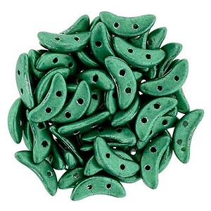 Margele CzechMates CRESCENT 3x10mm - Saturated Metallic Emerald Green