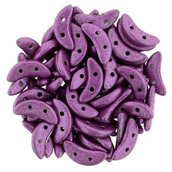 Margele CzechMates CRESCENT 3x10mm - Saturated Metallic Fuchsia