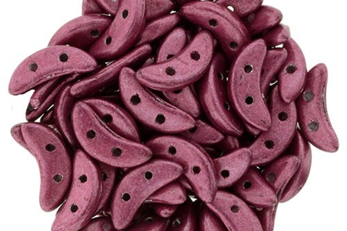 Margele CzechMates CRESCENT 3x10mm - Saturated Metallic Cranberry