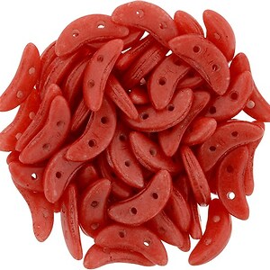 Margele CzechMates CRESCENT 3x10mm - Opaque Aurora Red