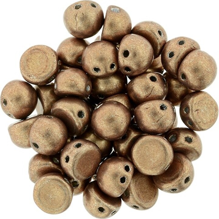 Margele CzechMates CABOCHON 7mm - Saturated Metallic Warm Taupe