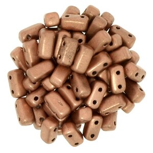 Margele CzechMates BRICKS 3X6mm - Matte - Metallic Copper