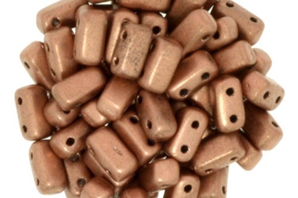 Margele CzechMates BRICKS 3X6mm - Matte - Metallic Copper
