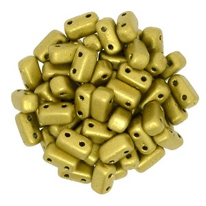 Margele CzechMates BRICKS 3X6mm - Matte - Metallic Aztec Gold