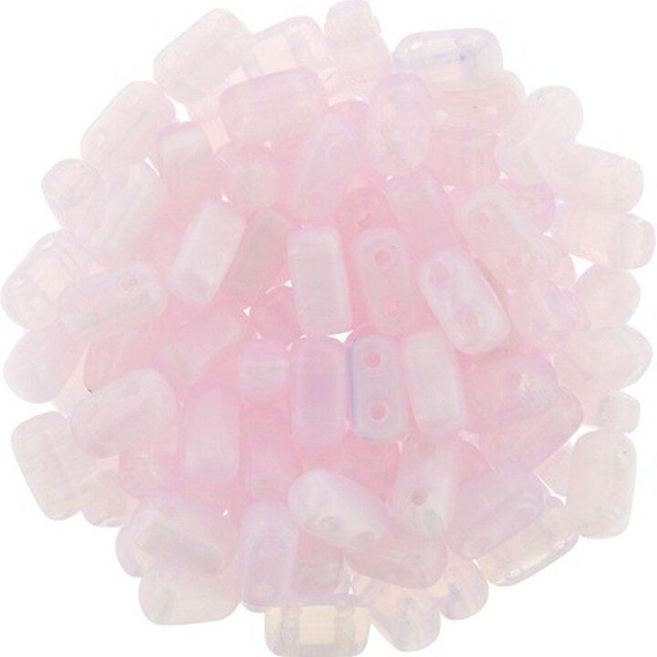 Margele CzechMates BRICKS 3X6mm - Opal Lt Pink