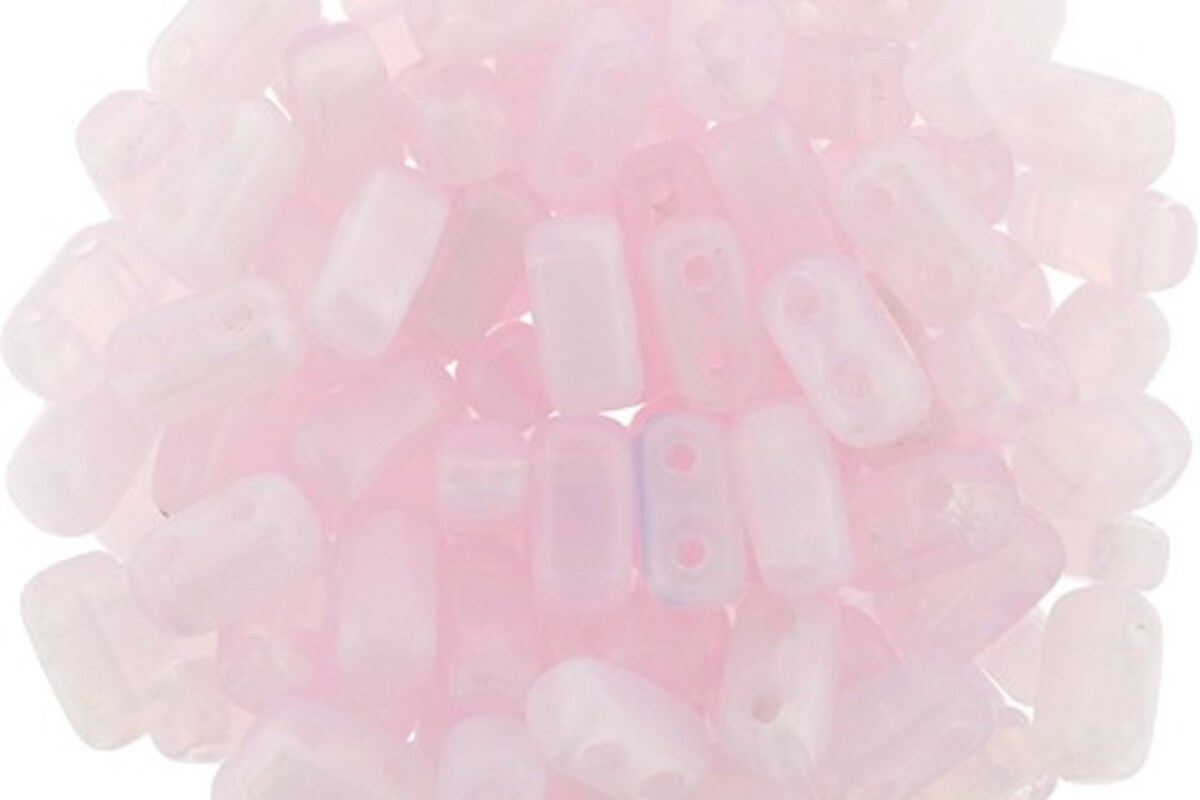 Margele CzechMates BRICKS 3X6mm - Opal Lt Pink