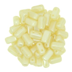 Margele CzechMates BRICKS 3X6mm - Pearl Coat - Cream