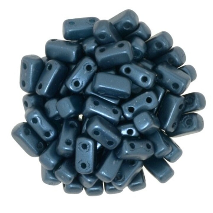 Margele CzechMates BRICKS 3X6mm - Pearl Coat - Steel Blue