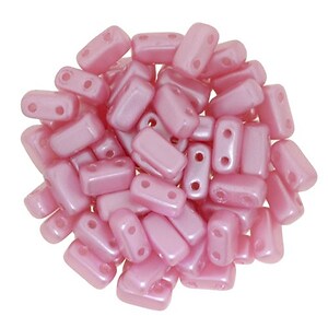 Margele CzechMates BRICKS 3X6mm - Pearl Coat - Flamingo