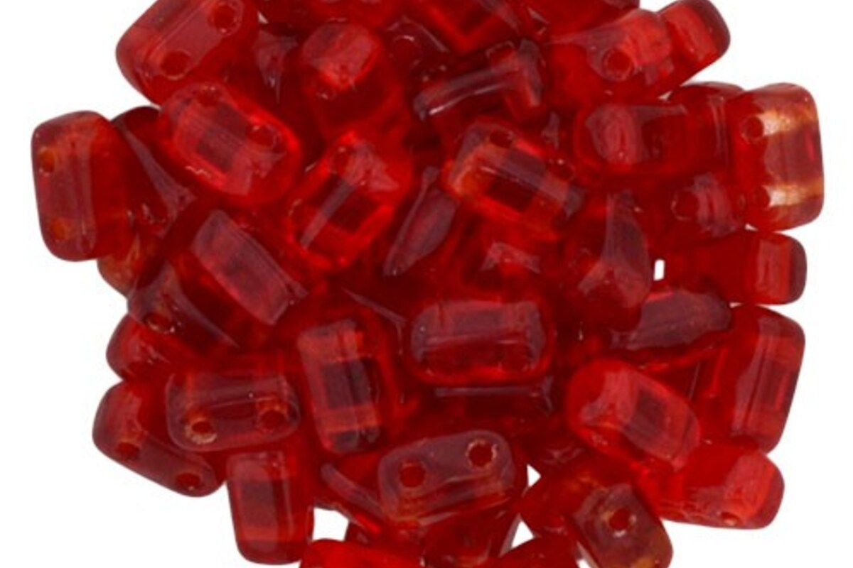 Margele CzechMates BRICKS 3X6mm - Siam Ruby