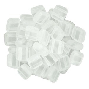 Margele CzechMates TILE BEADS 6mm - Matte - Crystal
