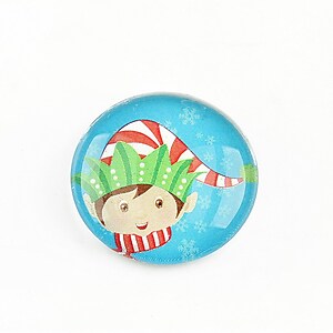 Cabochon sticla 25mm "Christmas" cod 1197