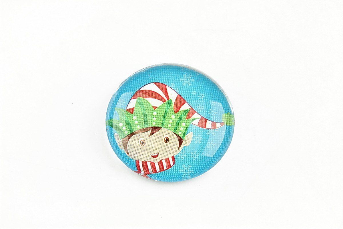 Cabochon sticla 25mm "Christmas" cod 1197