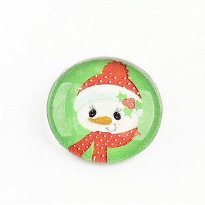 Cabochon sticla 25mm "Christmas" cod 1198