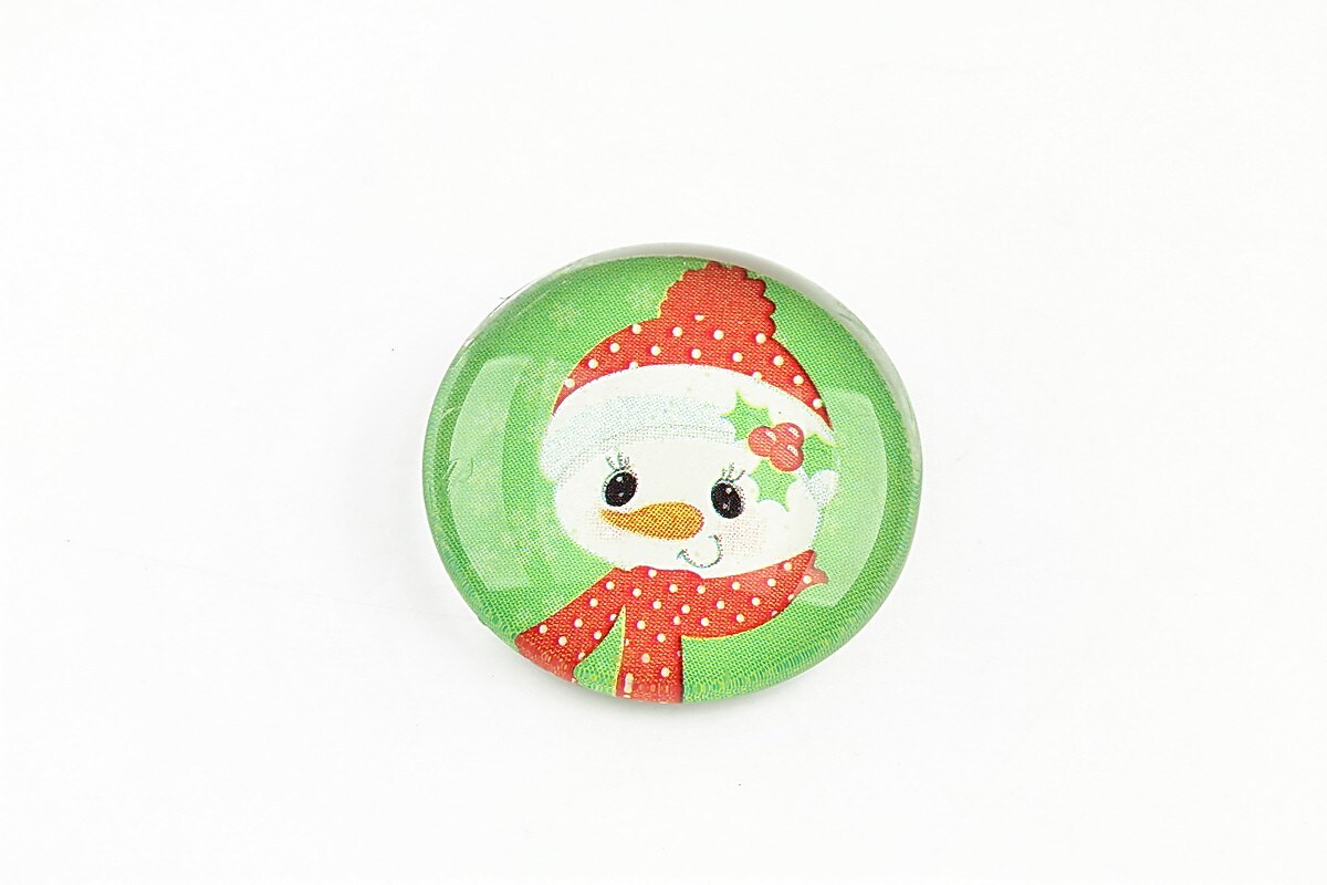 Cabochon sticla 25mm "Christmas" cod 1198