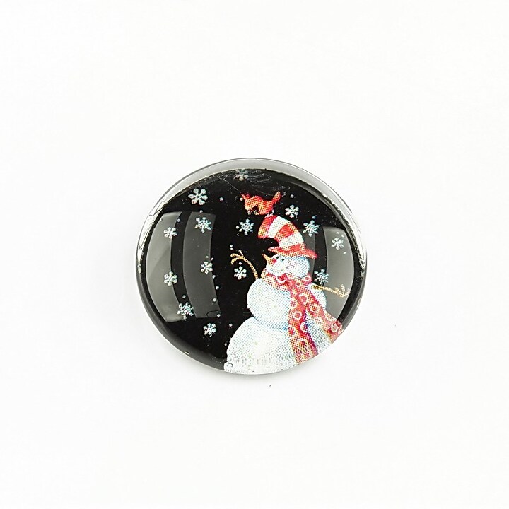 Cabochon sticla 20mm "Christmas" cod 1203