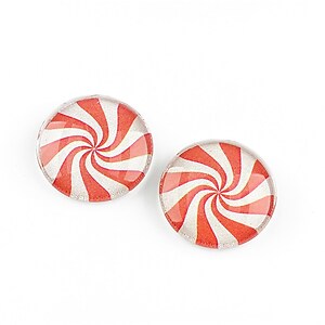 Cabochon sticla 16mm "Christmas" cod 1213