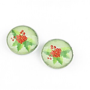 Cabochon sticla 16mm "Christmas" cod 1214