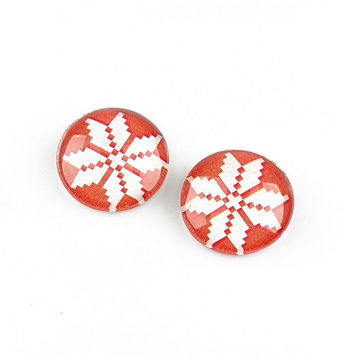 Cabochon sticla 14mm "Folclor" cod 1230