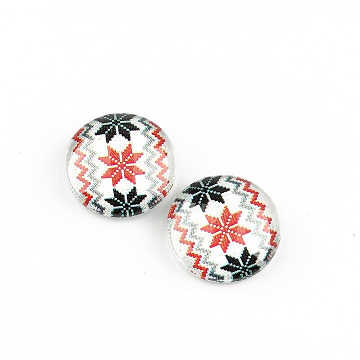 Cabochon sticla 14mm "Folclor" cod 1236