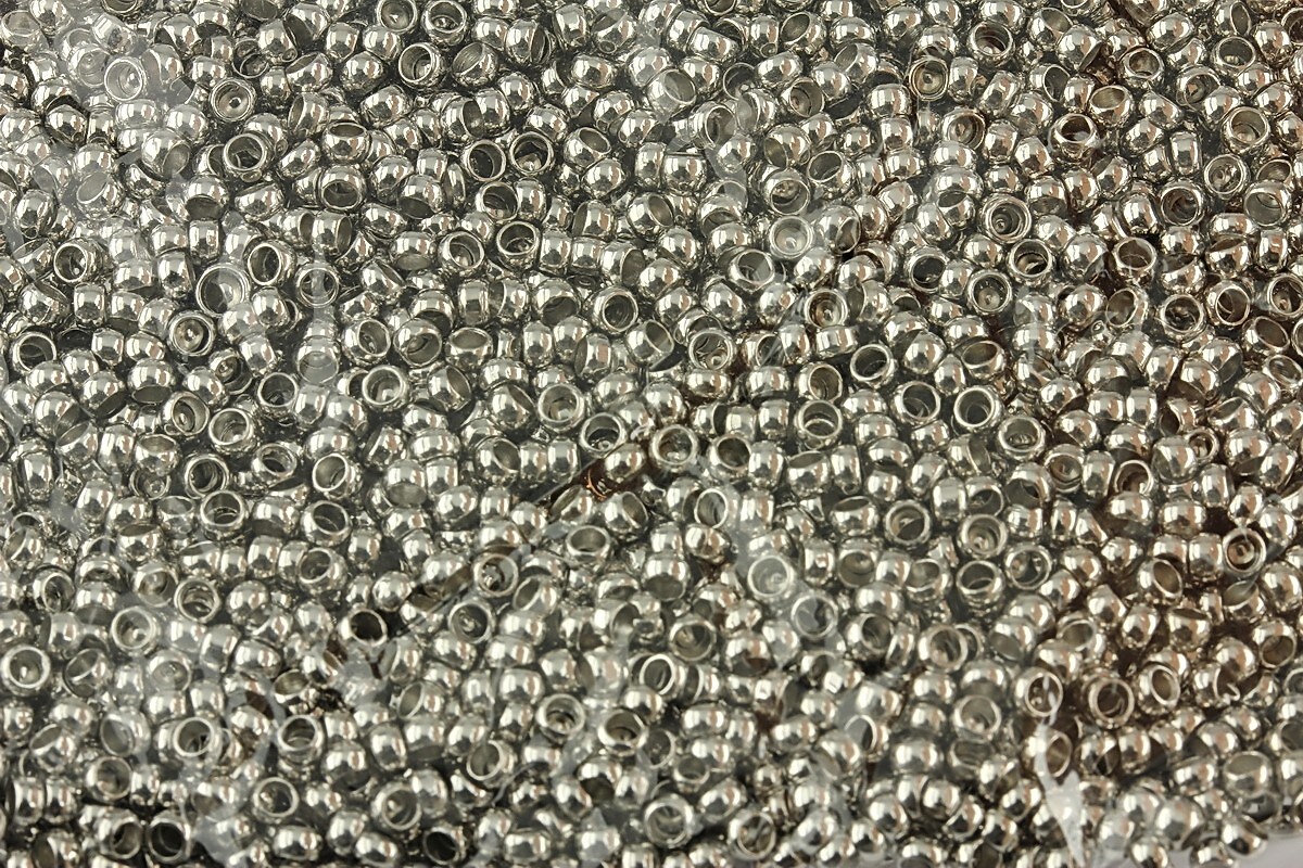Crimp argintiu inchis 2mm (3g - aprox. 150 buc.)