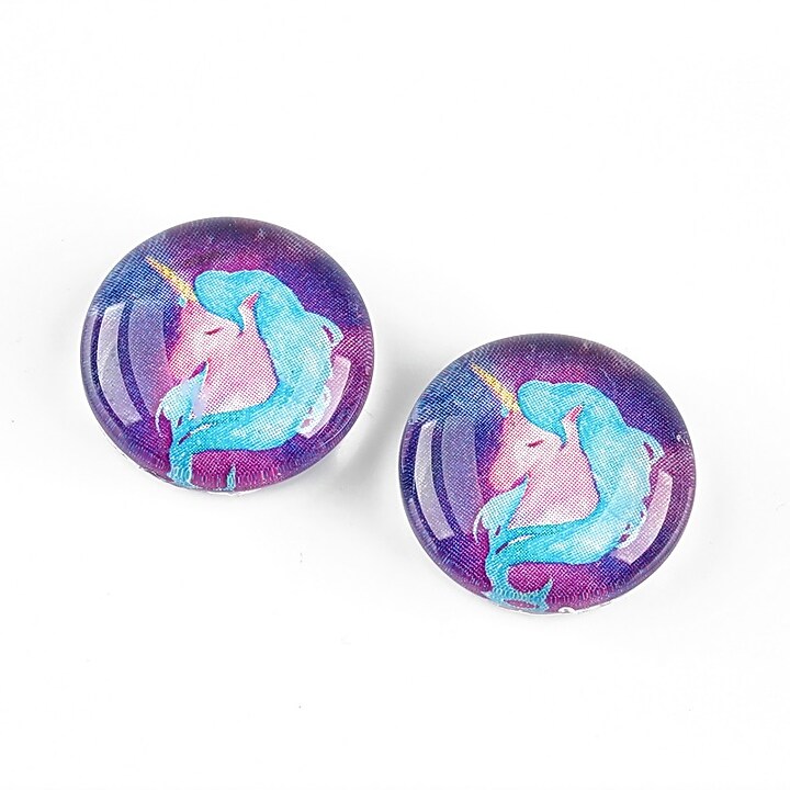 Cabochon sticla 18mm "Unicorn" cod 1255