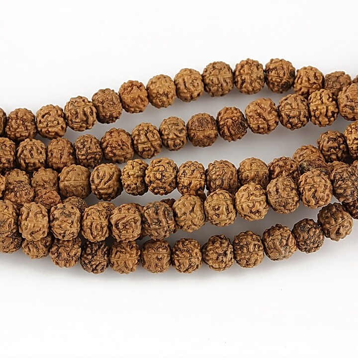 Margele Rudraksha 5 fete - aprox. 4mm