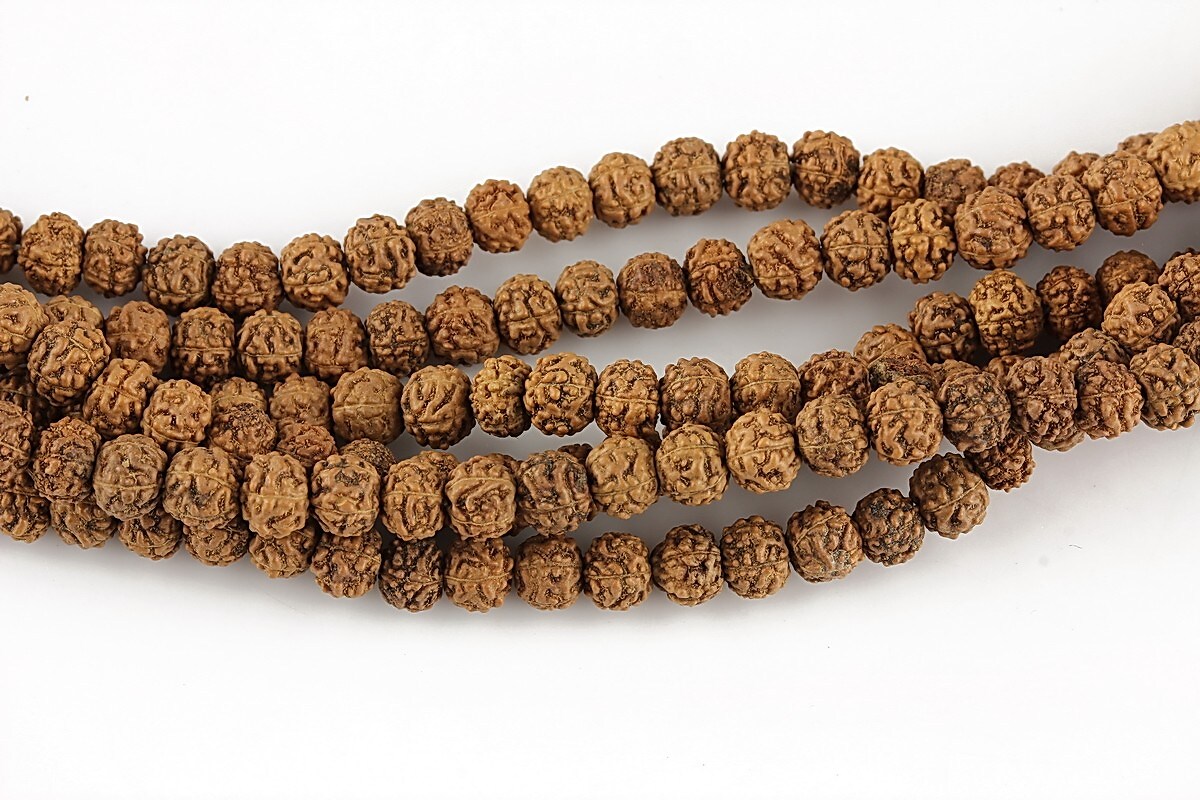 Margele Rudraksha 5 fete - aprox. 4mm