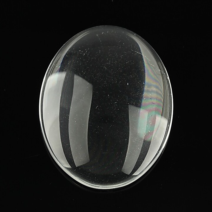 Cabochon de sticla transparenta pentru fundal personalizat 45x35mm