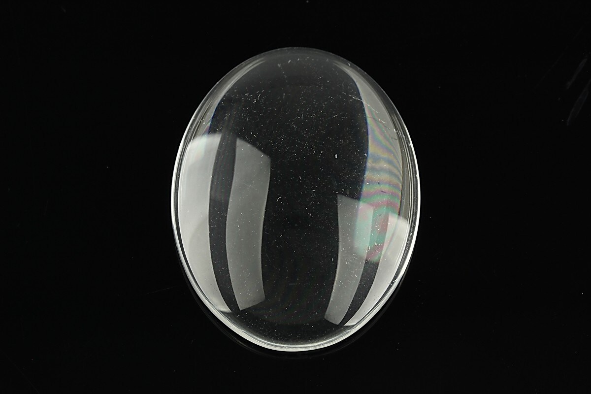 Cabochon de sticla transparenta pentru fundal personalizat 45x35mm