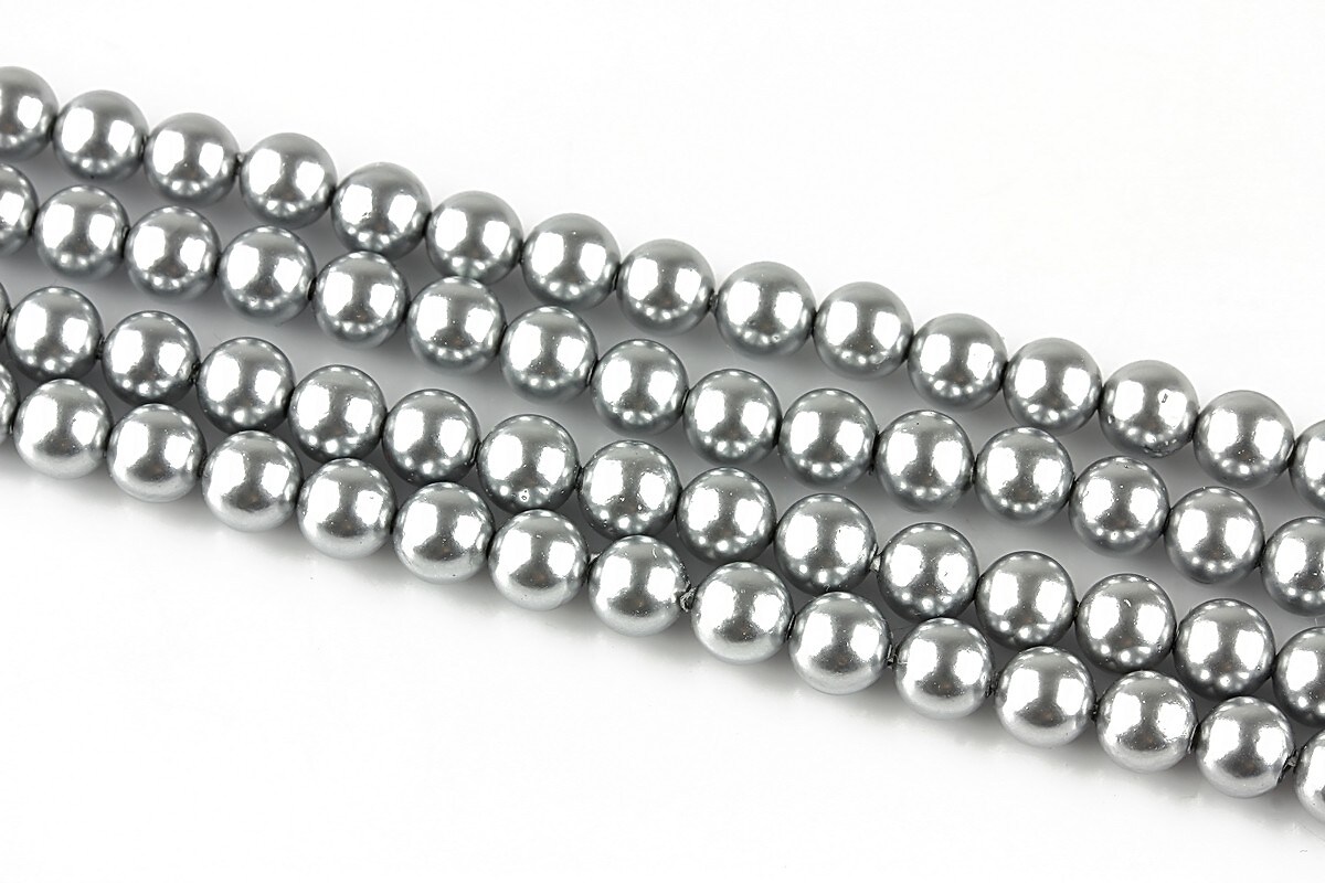 Perle tip Mallorca argintii sfere 6mm