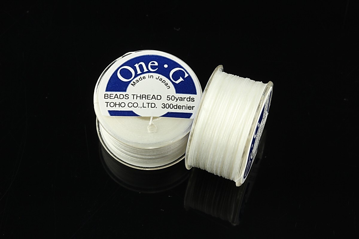 Ata de insirat margele Toho One G 46m - alb