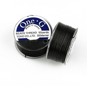 Ata de insirat margele Toho One G 46m - negru