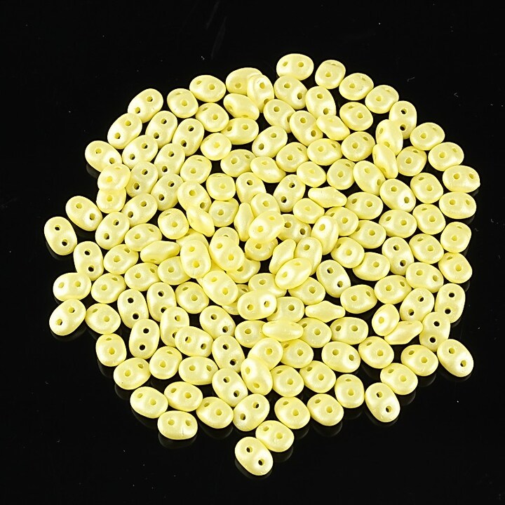 Margele Super Duo 2.5x5mm - Powdery - Pastel Yellow