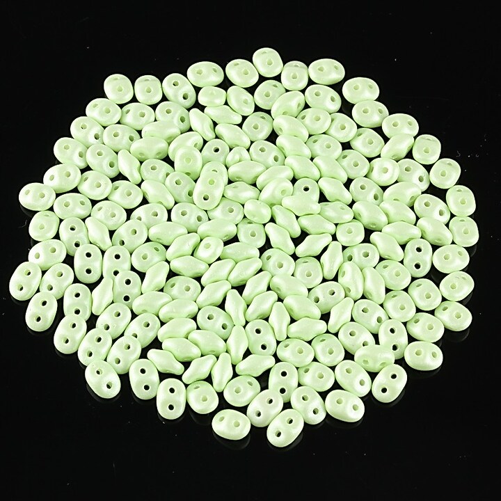 Margele Super Duo 2.5x5mm - Powdery - Pastel Lime