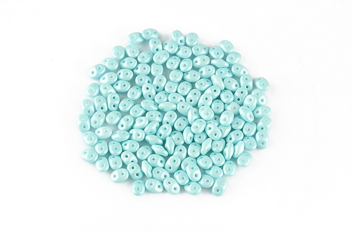 Margele Super Duo 2.5x5mm - Powdery - Pastel Turquoise