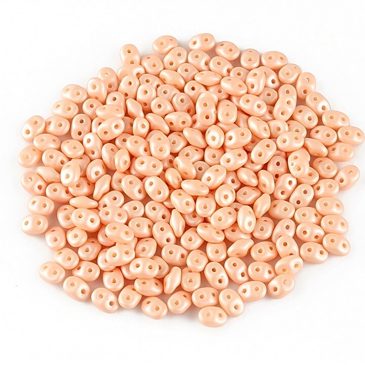 Margele Super Duo 2.5x5mm - Powdery - Pastel Peach