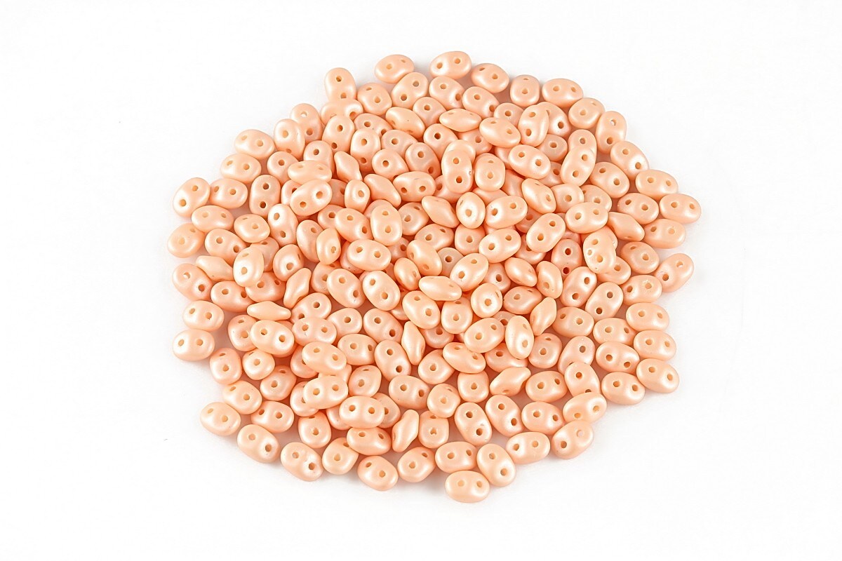 Margele Super Duo 2.5x5mm - Powdery - Pastel Peach