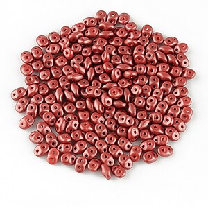 Margele Super Duo 2.5x5mm - Powdery - Maroon