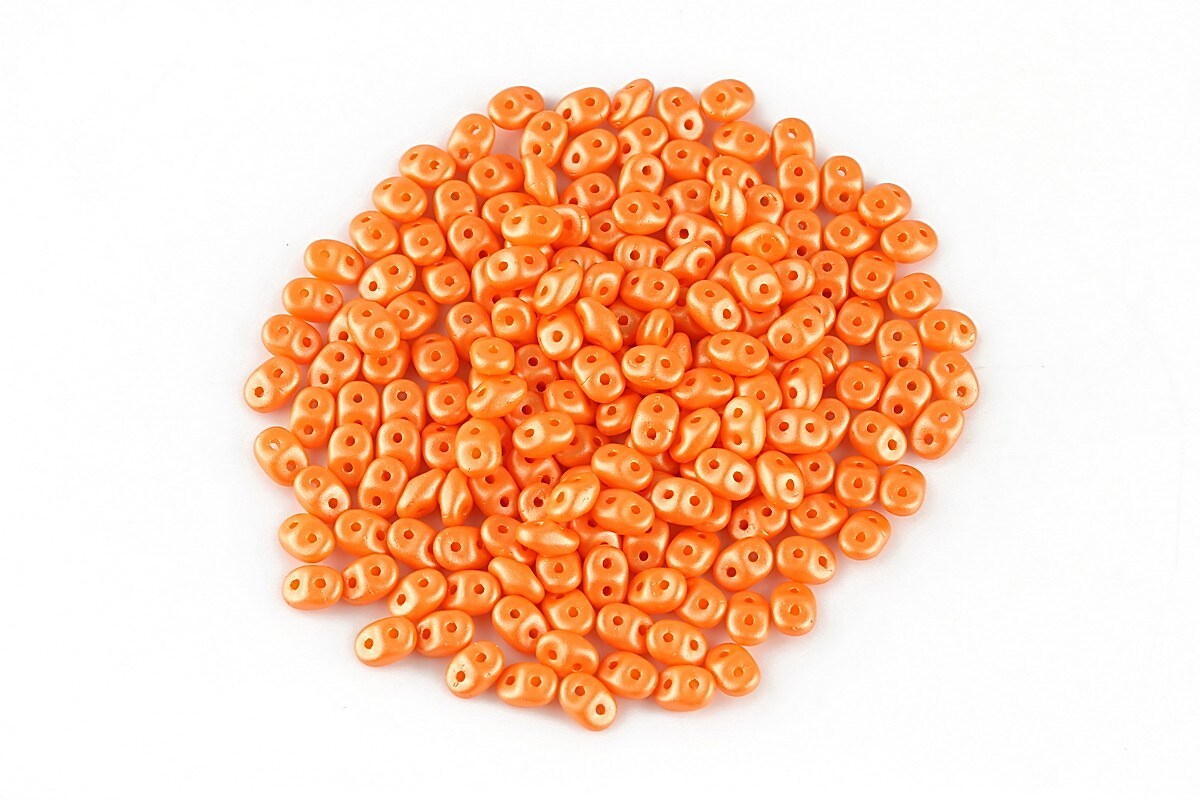 Margele Super Duo 2.5x5mm - Powdery - Orange