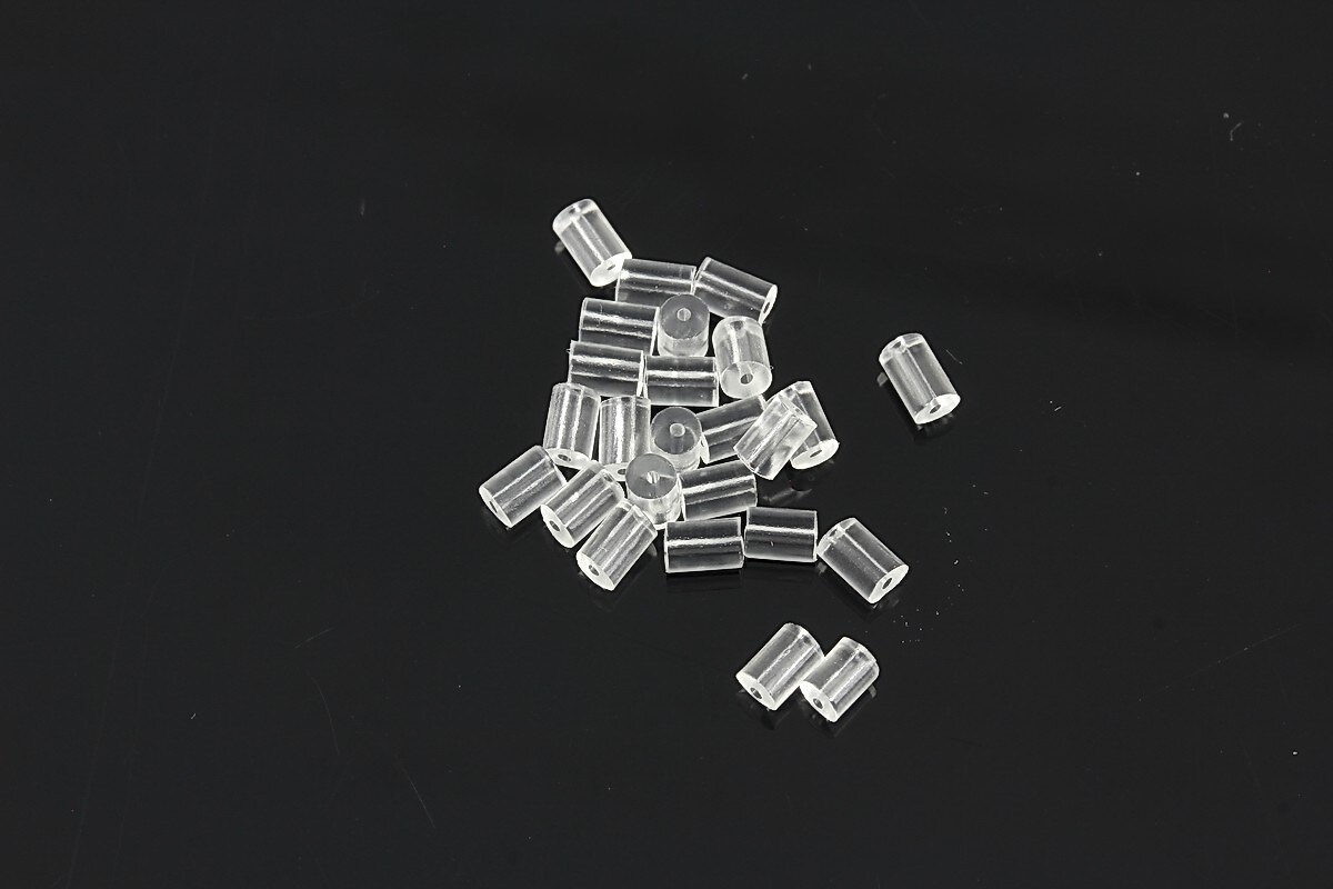 Dopuri silicon pentru cercei 3x3mm (100buc.)