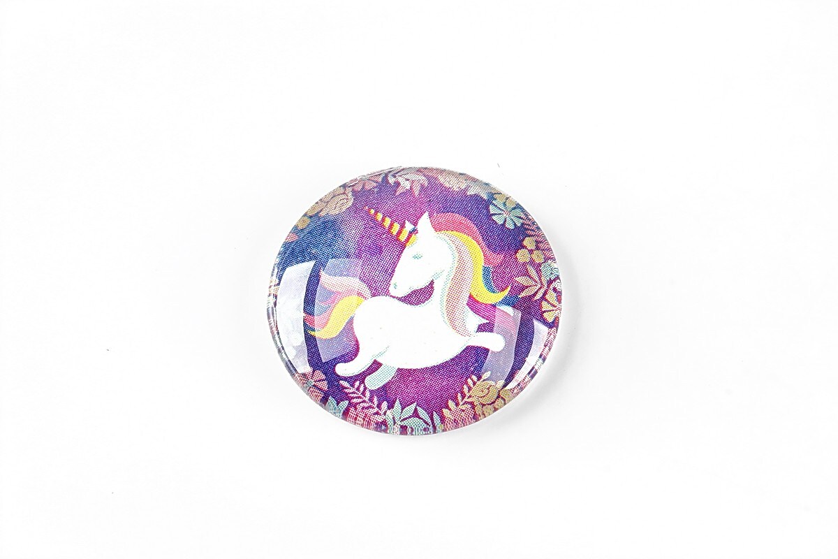 Cabochon sticla 25mm "Unicorn" cod 1248