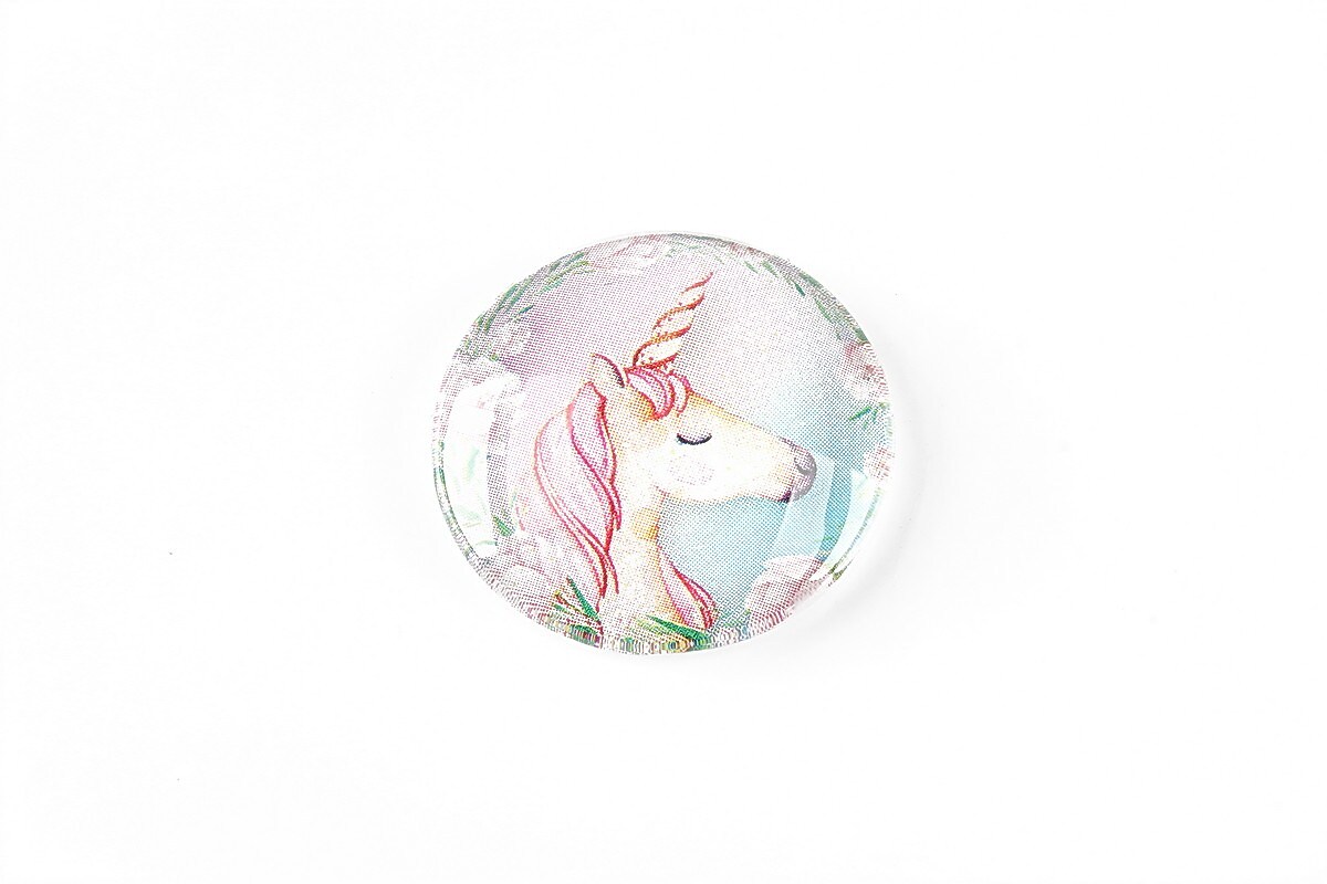 Cabochon sticla 25mm "Unicorn" cod 1252