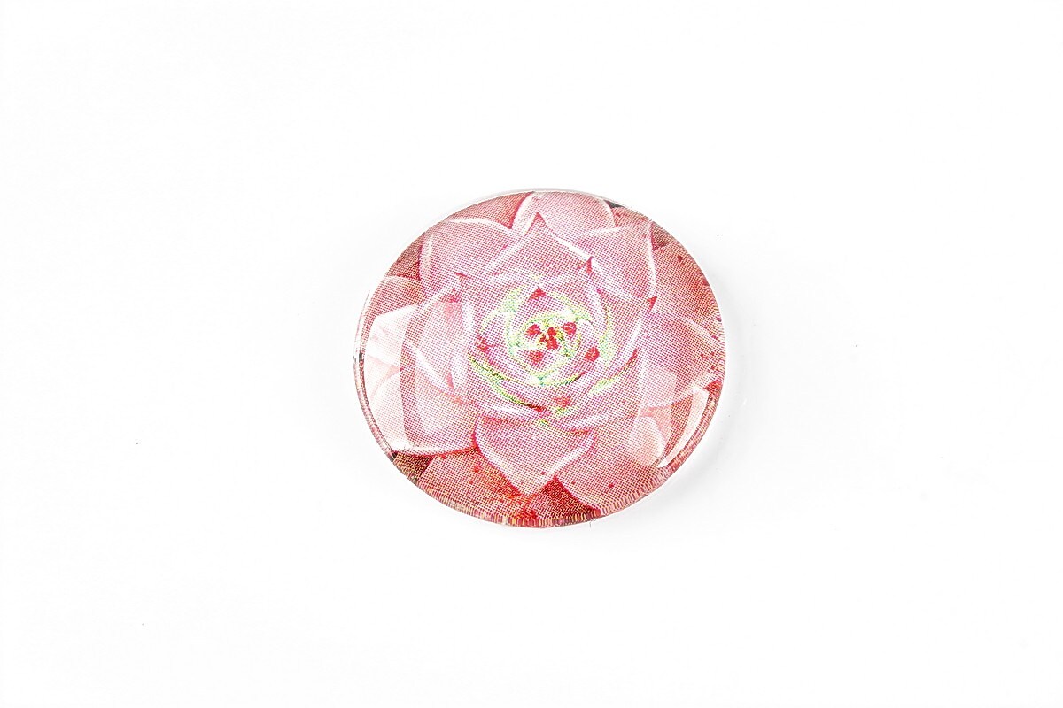 Cabochon sticla 25mm "Cactus" cod 1238