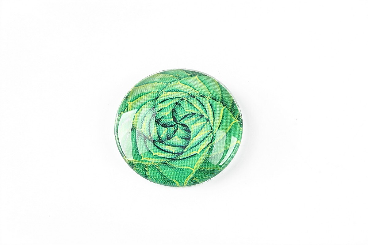 Cabochon sticla 25mm "Cactus" cod 1242