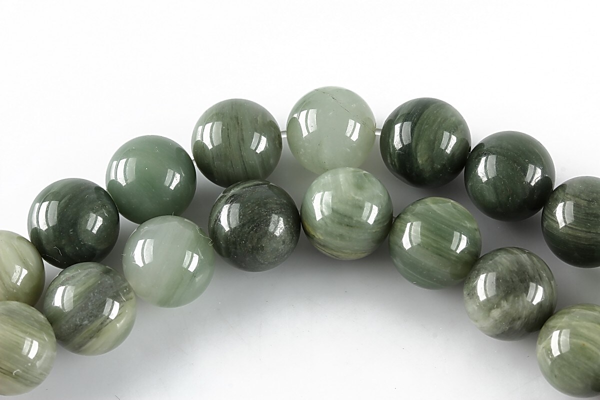 Green Fossil jasper sfere 10mm