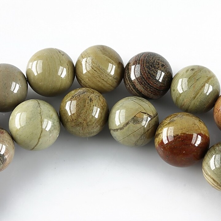 Silver Leaf jasper sfere 10mm