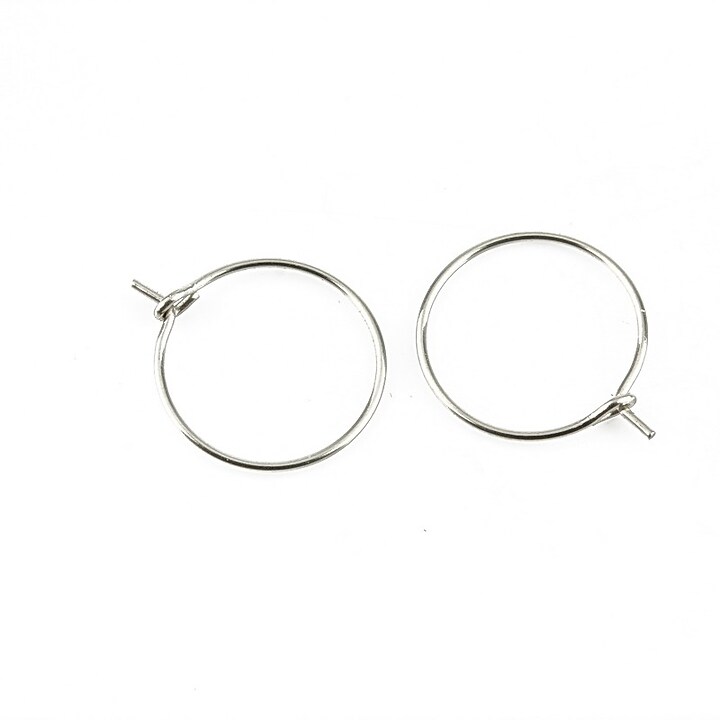 Tortite cercei hoops otel inoxidabil 316, 19x15x0,5mm (2 buc.)