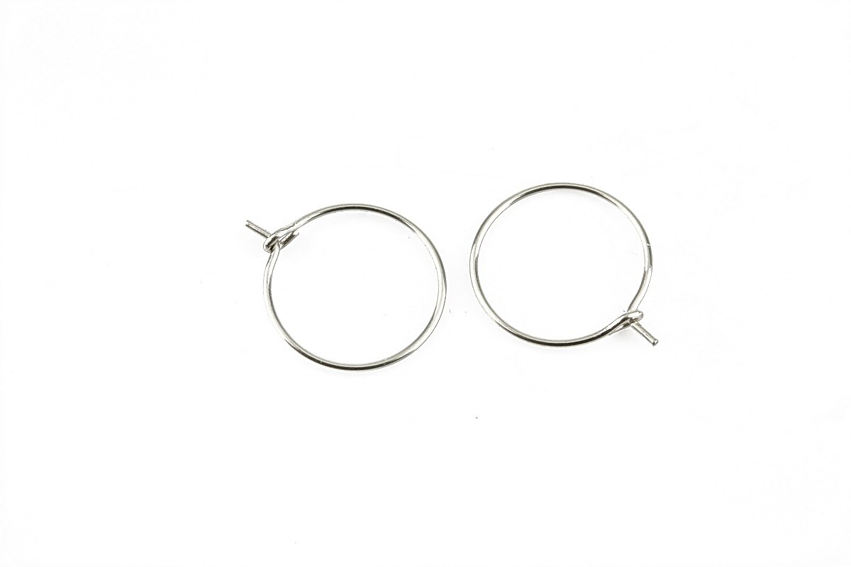 Tortite cercei hoops otel inoxidabil 316, 19x15x0,5mm (2 buc.)